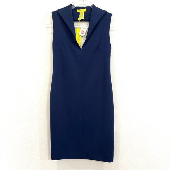 Catherine Malandrino Kerrianne Navy Ponte Cutout Back Sleeveless Dress - Small - Picture 16 of 16